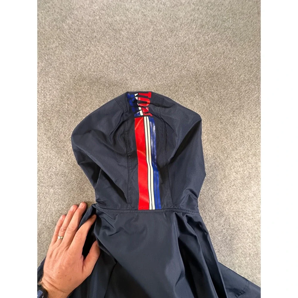 Champion Mens Packable Anorak Windbreaker Jacket Navy Blue Pullover Big C Logo